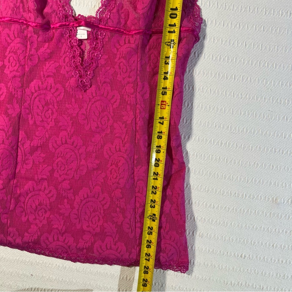 Victorias Secret Lingerie Lacy Chemise Size L Pink Fairy Coquette Sexy - Picture 5 of 6